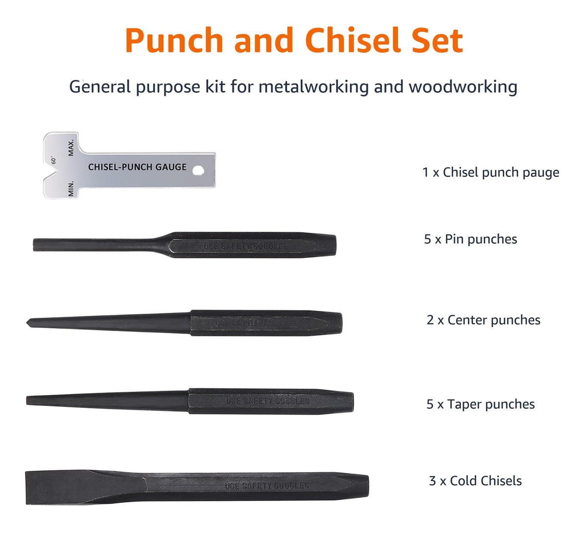 Amazon Basics chrome vanadium steel construction for durability