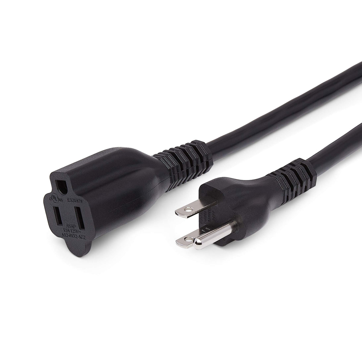 Two-pack cords with 3-prong plug compatibility for various equipment.