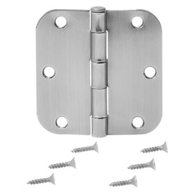 Amazon Basics 3.5-inch square hinges ready for interior door mounting.