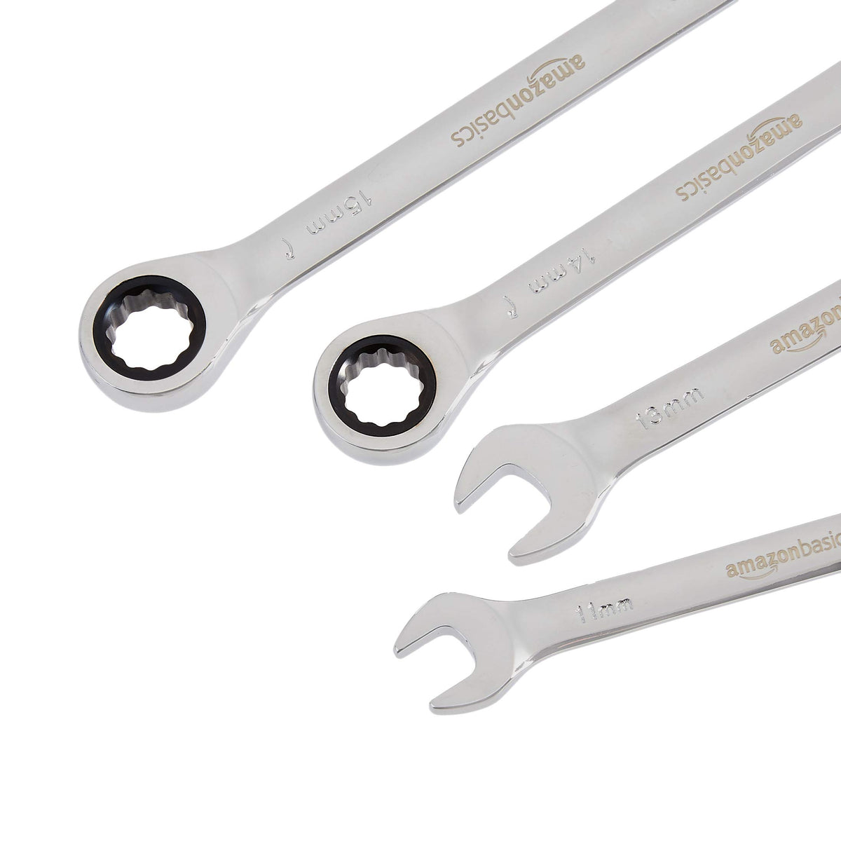 Amazon Basics wrench set in metal case ready for storage and transport