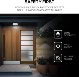 Amazon Basics A19 10000-hour lifespan supports long-lasting exterior lighting