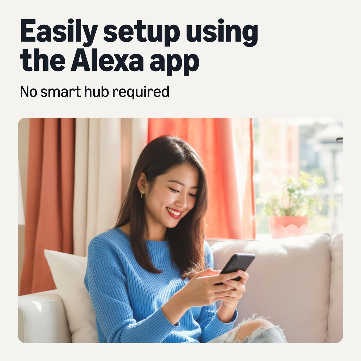 Set up via Alexa app for quick hub-free installation of the A19 bulb.