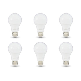Amazon Basics A19 LED bulbs show 60W-equivalent brightness for bright, comfortable rooms.