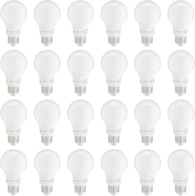 Amazon Basics A19 LED bulbs with warm white glow for cozy rooms