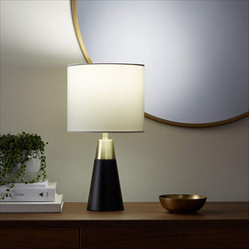 Amazon Basics A19 LED bulbs installed in a lamp for easy setup