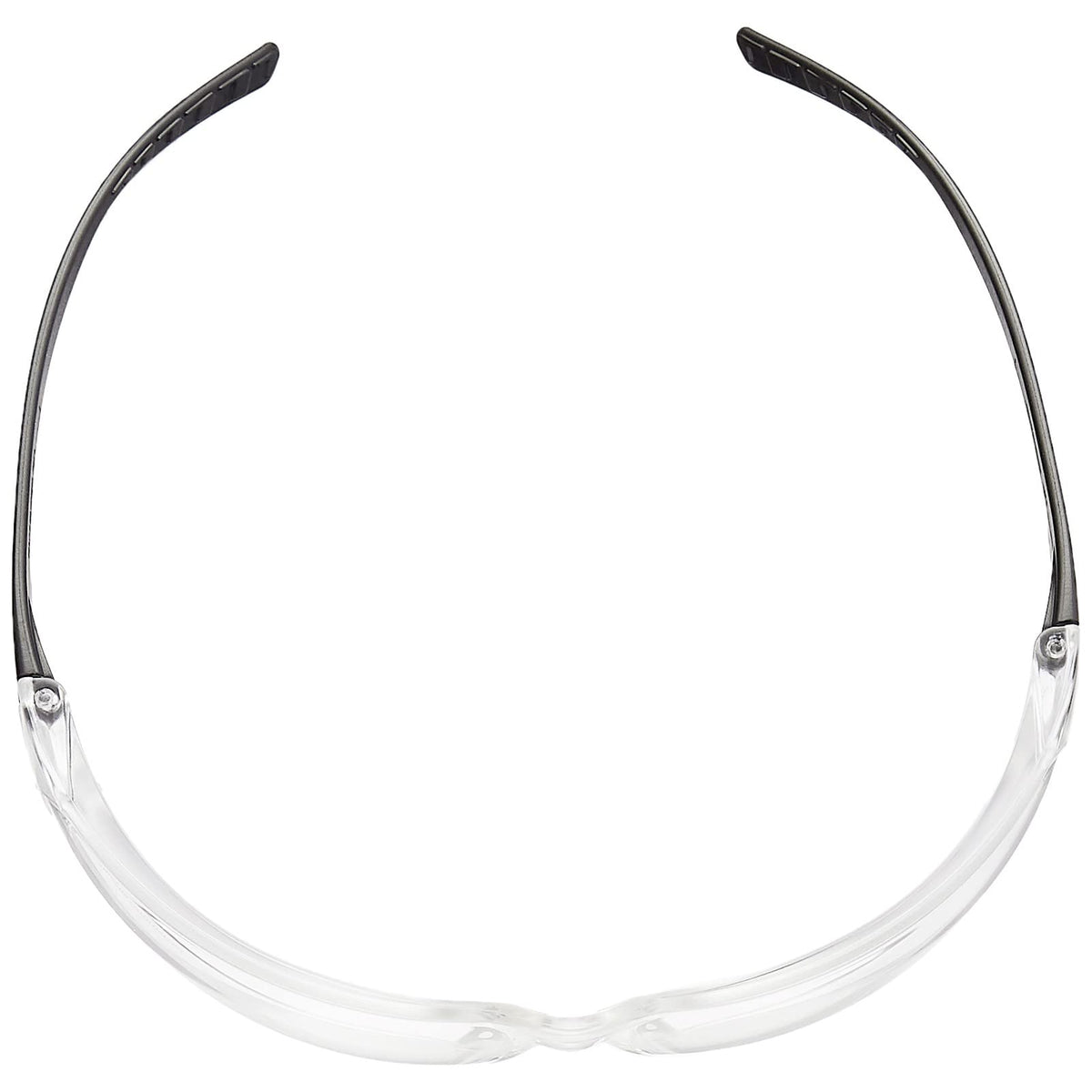 Amazon Basics anti-fog safety glasses coating close-up highlights anti-fog and durability
