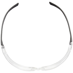 Amazon Basics anti-fog safety glasses coating close-up highlights anti-fog and durability