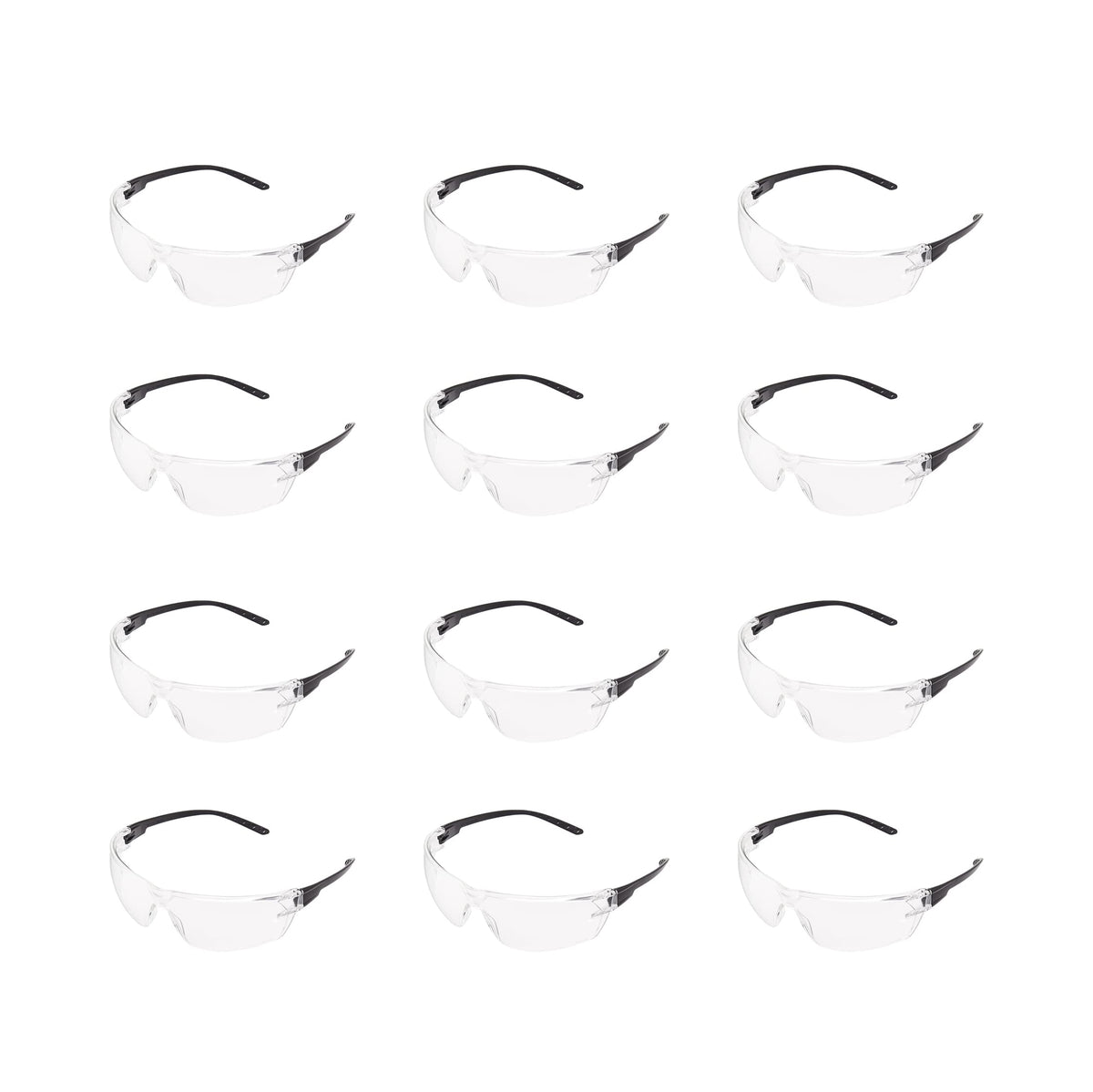 Amazon Basics anti-fog safety glasses front view provide clear vision in humid work conditions