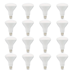 Amazon Basics BR30 LED bulb with soft-white-2700k light for cozy living spaces.