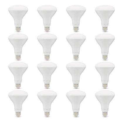 Amazon Basics BR30 LED bulb with soft-white-2700k light for cozy living spaces.