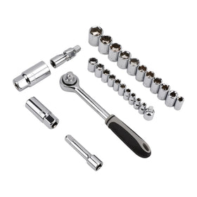 Amazon Basics combination wrenches in chrome-plated steel for durability.