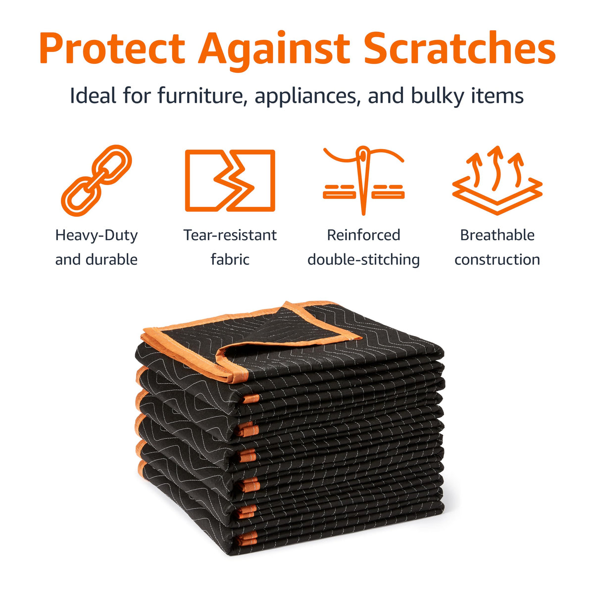 Amazon Basics double-sided moving blanket provides surface protection on both sides.