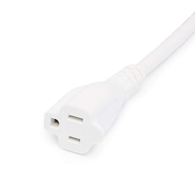 Amazon Basics extension cord 20 ft white compatible with 3-prong plugs