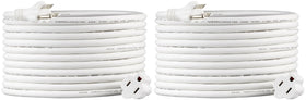 Amazon Basics extension cord 20 ft white in use powering electronics