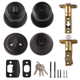 Amazon Basics keyed-alike set with four brass keys included