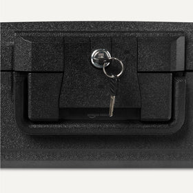 Amazon Basics fire-resistant chest waterproof seal demonstrates protection against water damage