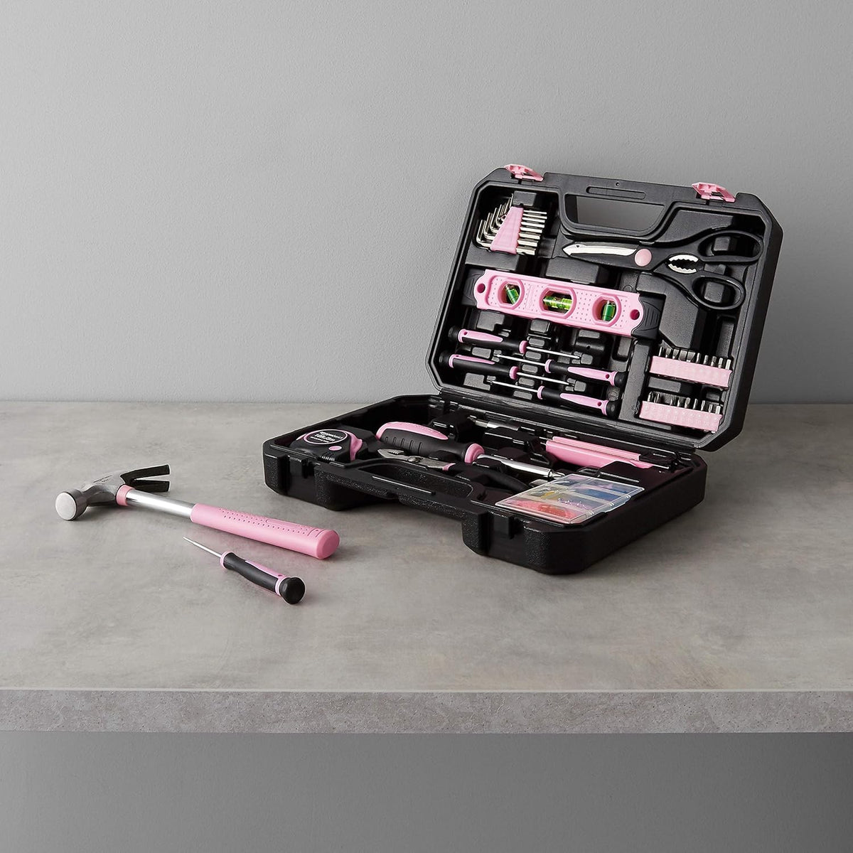Amazon Basics hardware kits alongside a compact case for quick upgrades.