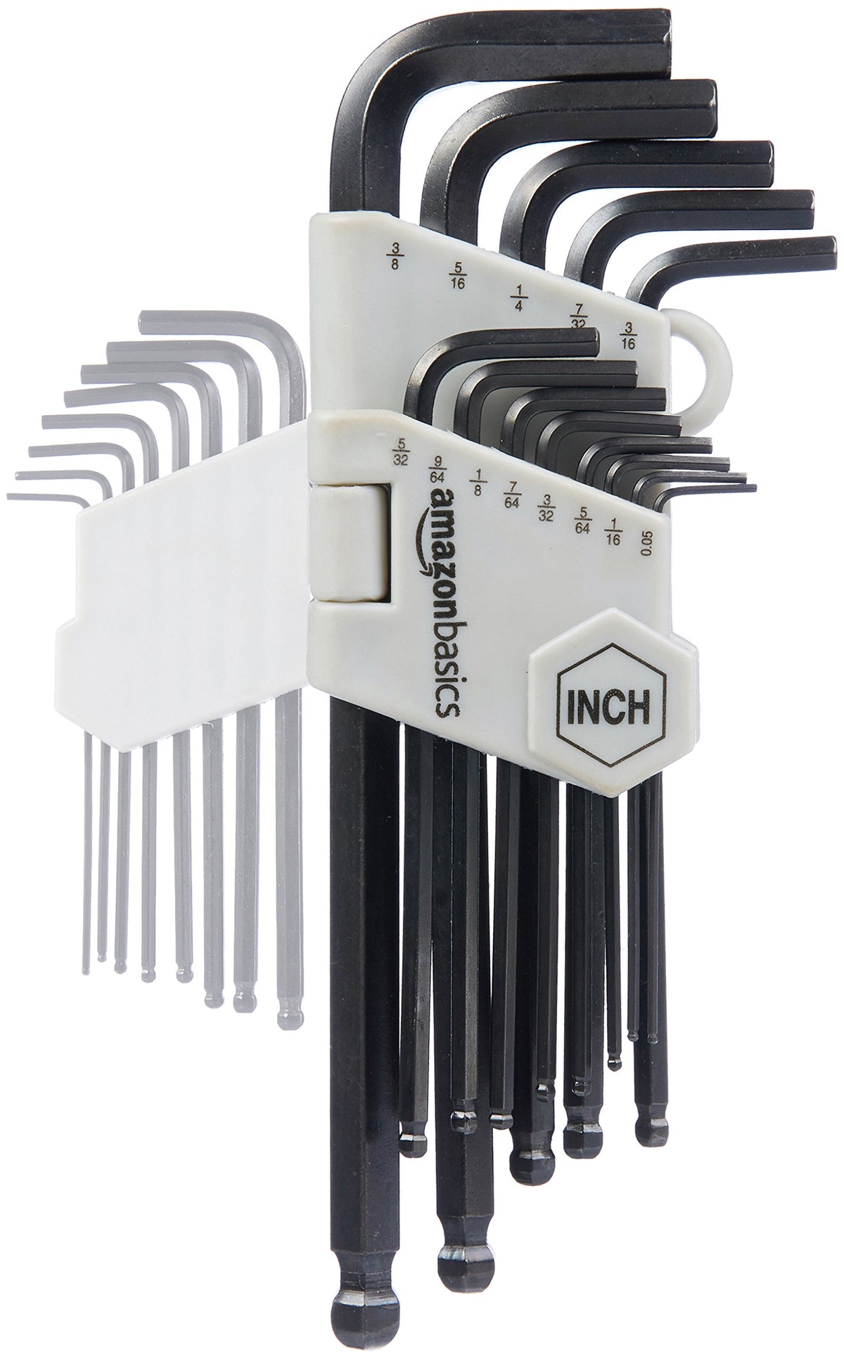 Amazon Basics chrome-vanadium steel hex keys for durability