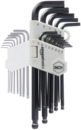 Amazon Basics chrome-vanadium steel hex keys for durability