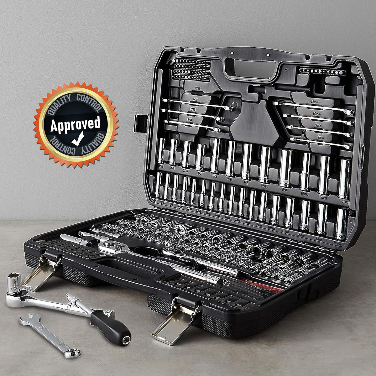 Hex keys and screwdriver bits included for quick, all-in-one setup.