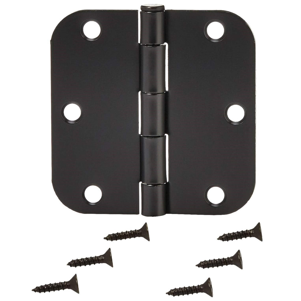 Amazon Basics hinge package with included screws for quick installation.