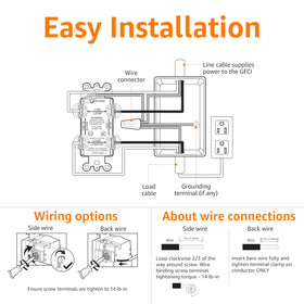 Amazon Basics indoor-outdoor GFCI receptacle is tamper-resistant for added safety.