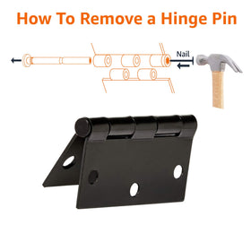 Amazon Basics interior door hinges installation view suggests quick, tool-ready setup.