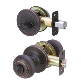 Interior mechanism close-up of Amazon Basics knob for reliable operation