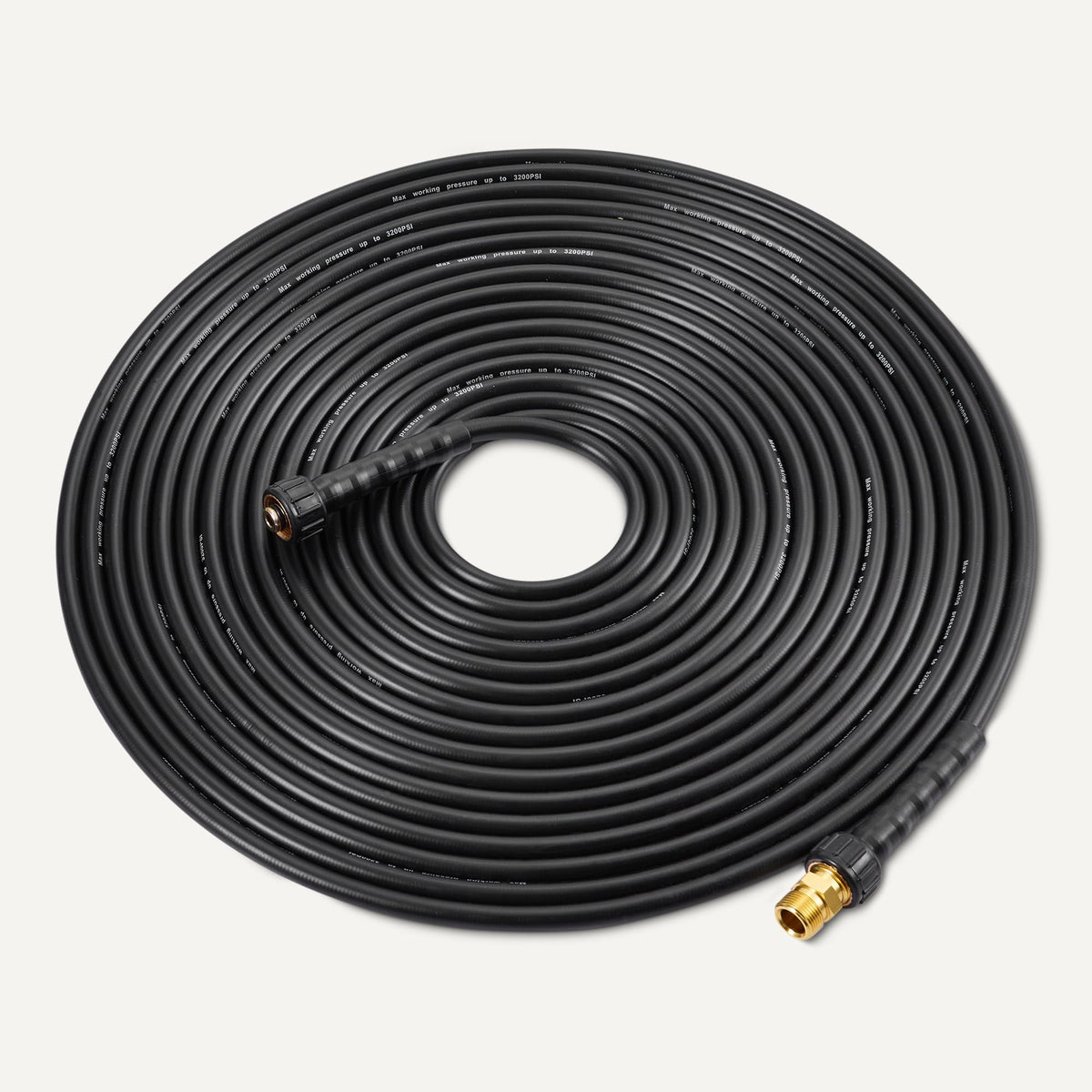 Amazon Basics kink-resistant flexible hose shown bending around corners.