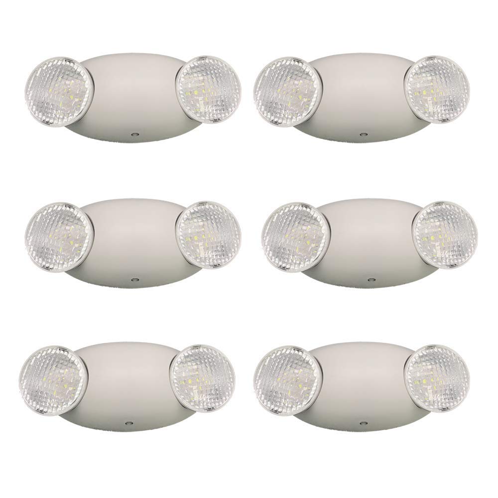 Amazon Basics LED Emergency Light with dual heads for reliable outage illumination.