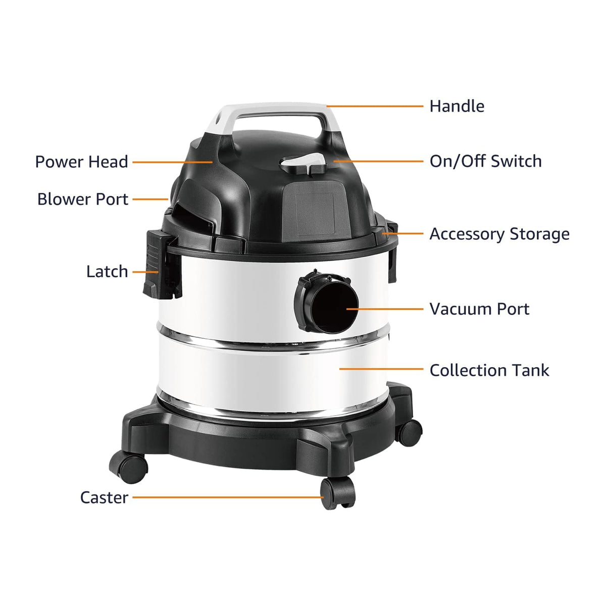 Amazon Basics locking hose shown for secure attachment, enabling seamless transitions between cleaning modes.