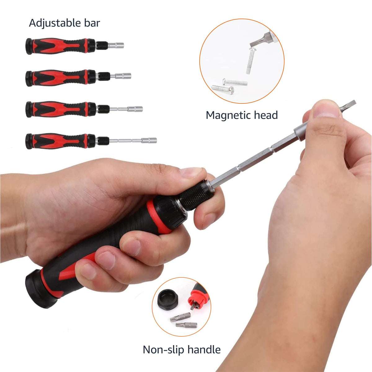 Amazon Basics magnetic bits close-up highlighting sturdy repairs