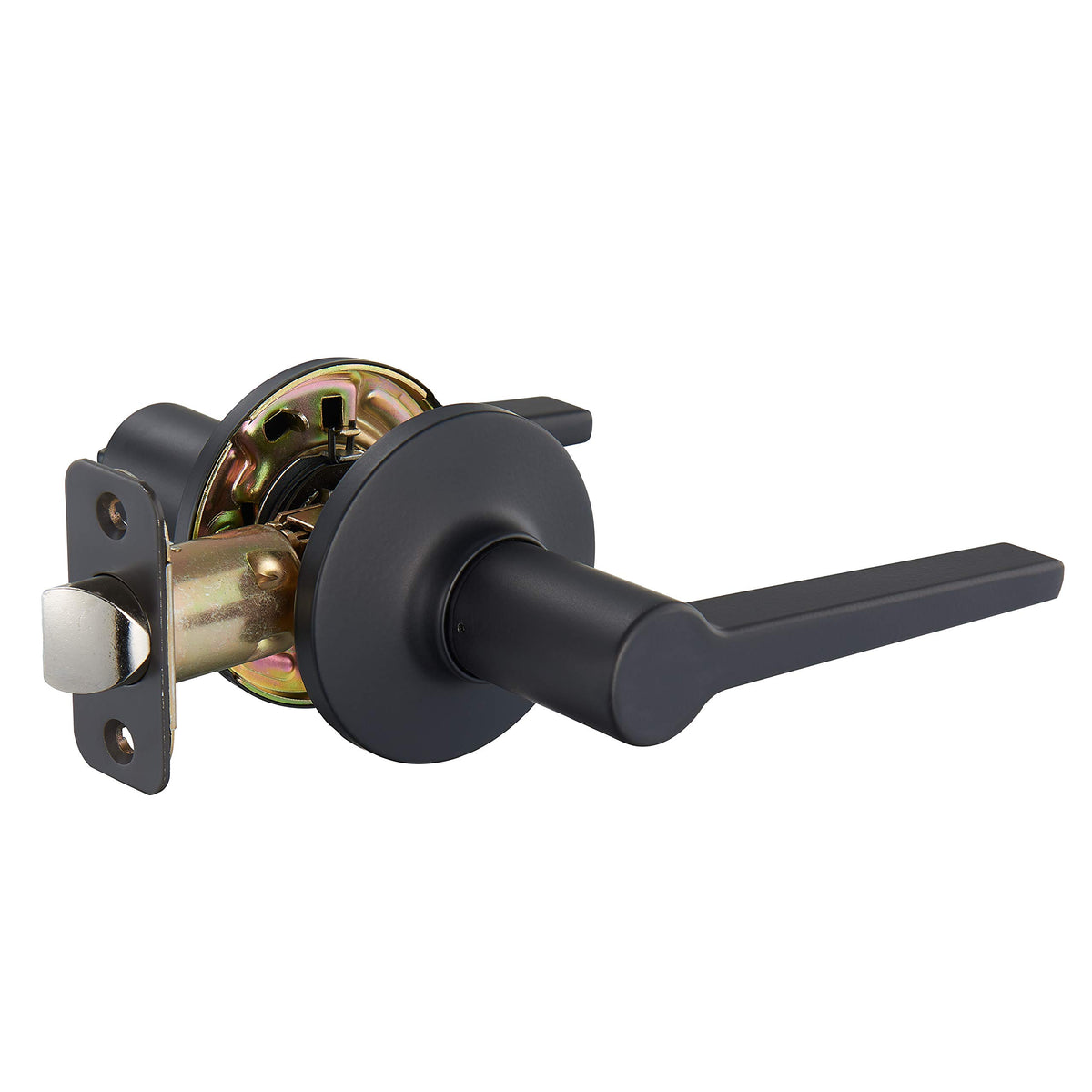 Amazon Basics Manchester passage lever, matte black main image, for interior doors