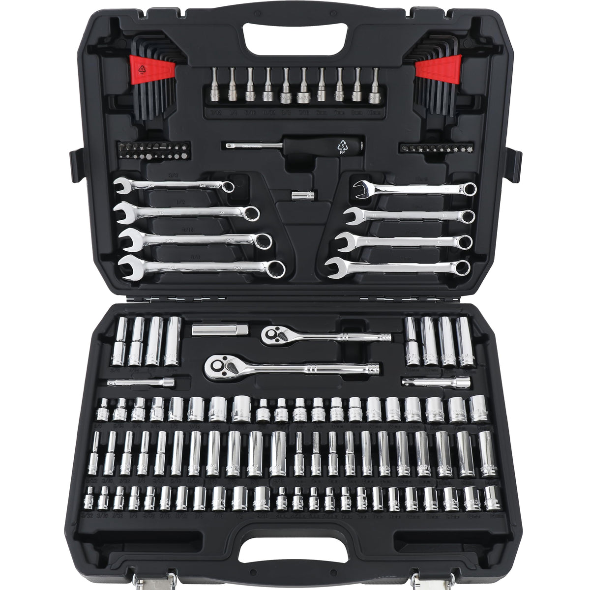 Amazon Basics Mechanic's Socket Tool Set case for organized storage and transport.