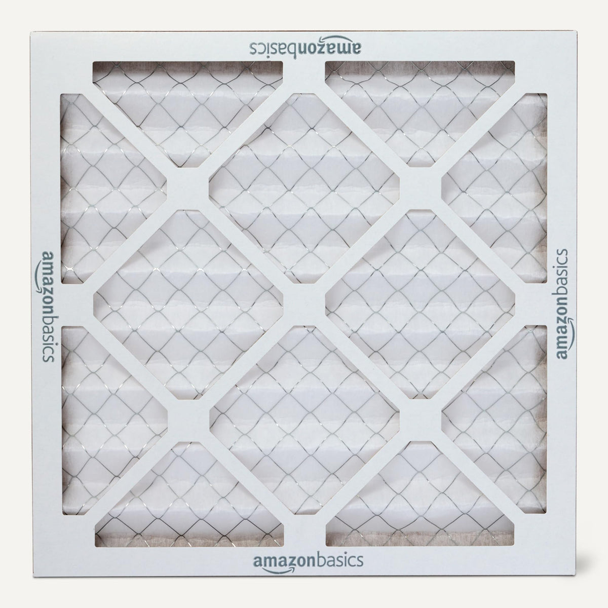 Amazon Basics MERV5 AC furnace air filter electrostatic media shows effective particle capture.