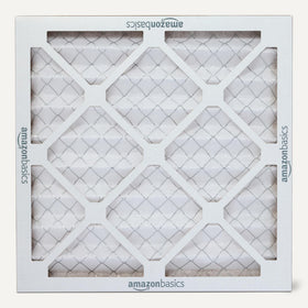 Amazon Basics MERV5 AC furnace air filter electrostatic media shows effective particle capture.