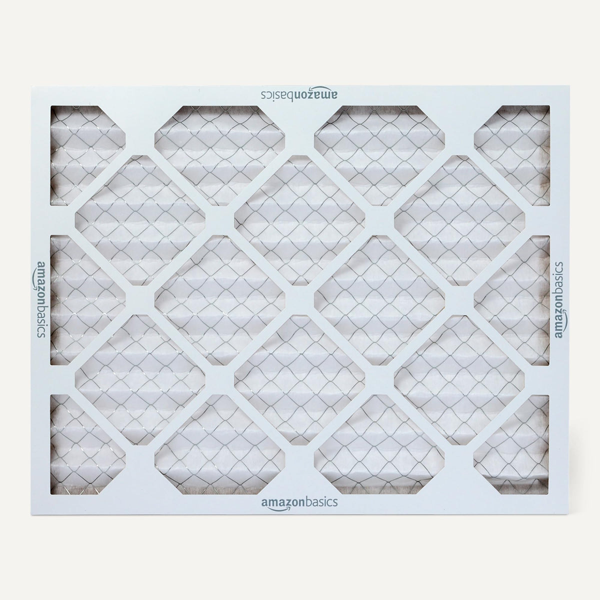Amazon Basics MERV 5 filter wire mesh interior for secure fit.