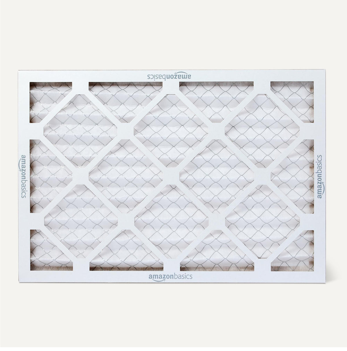 Amazon Basics MERV5 filter installed in furnace shows efficient airflow.
