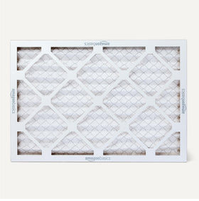 Amazon Basics MERV5 filter installed in furnace shows efficient airflow.