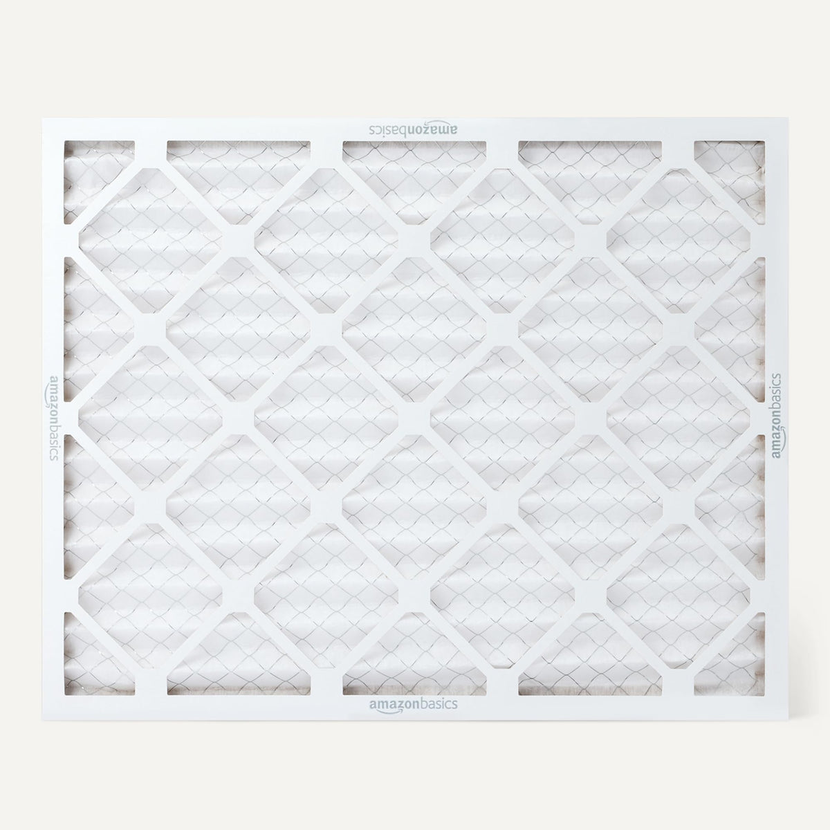 Amazon Basics MERV 5 filter frame with wire mesh highlights durability