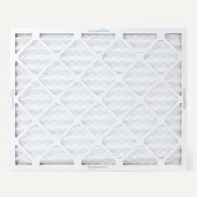 Amazon Basics MERV 5 filter frame with wire mesh highlights durability