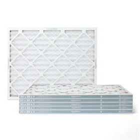 Amazon Basics MERV 5 filter front view in six-pack, ready for cleaner indoor air