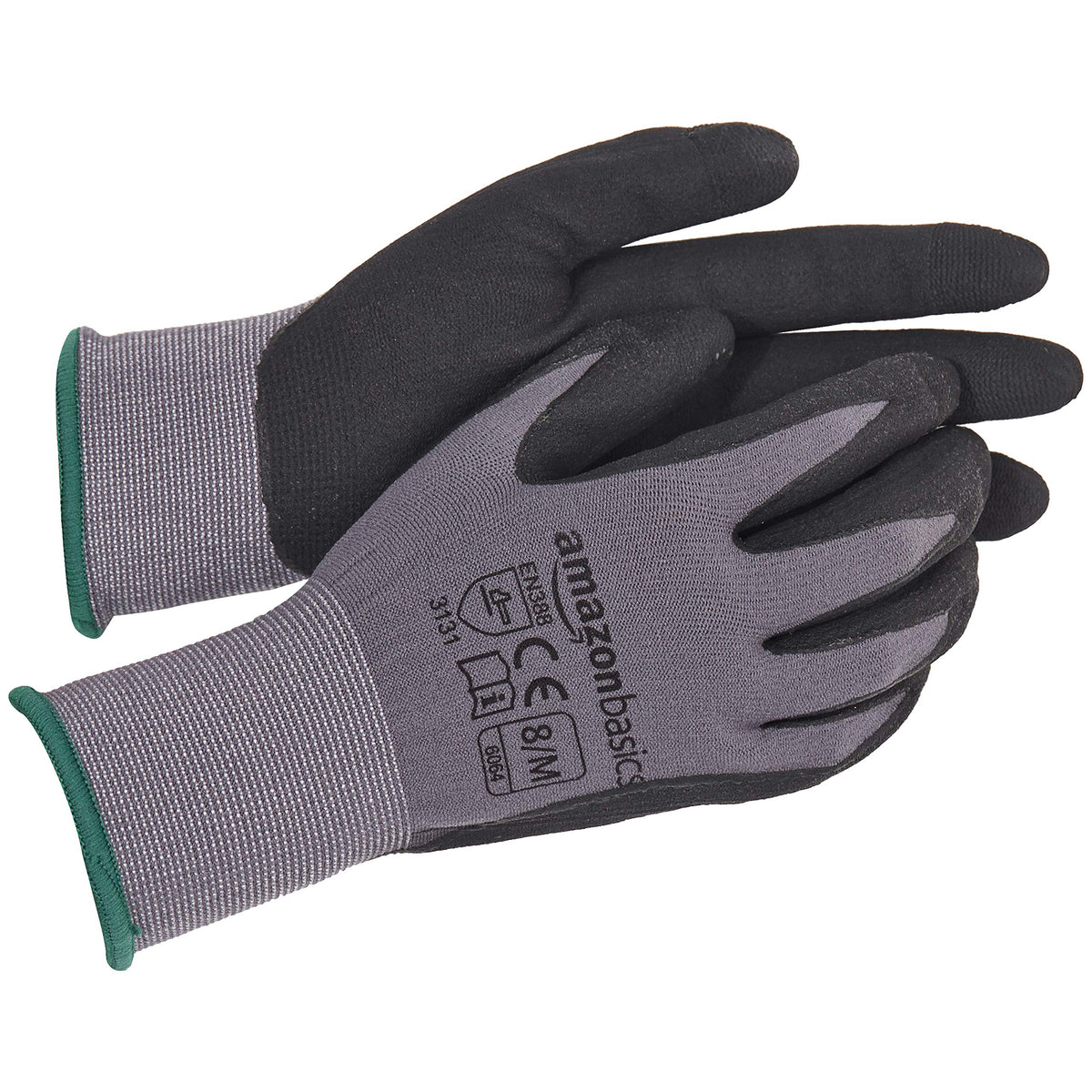 Amazon Basics gloves ready for machine washing for easy care and reuse.