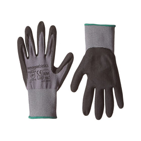 Amazon Basics micro-foam nitrile coated gloves provide secure grip for versatile tasks