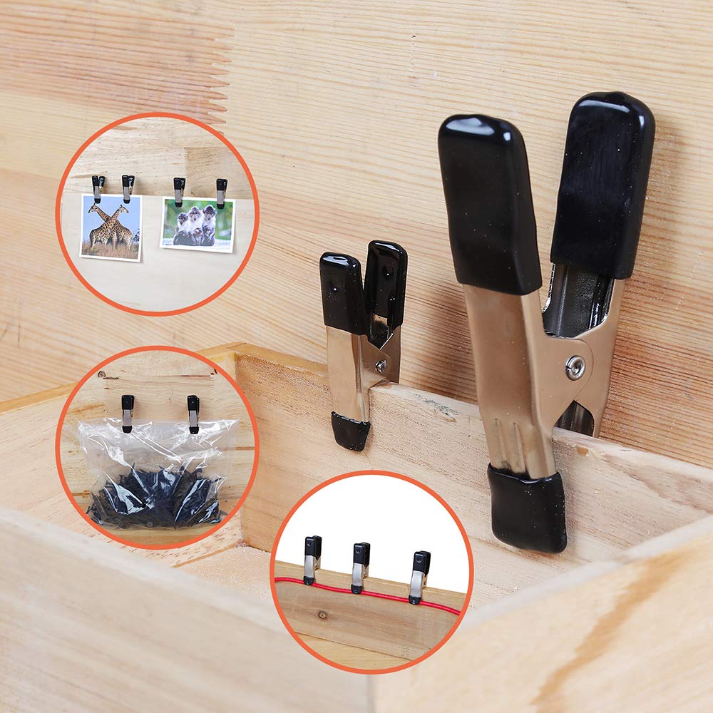 Amazon Basics PVC-coated tips protect surfaces during clamping.