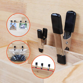 Amazon Basics PVC-coated tips protect surfaces during clamping.