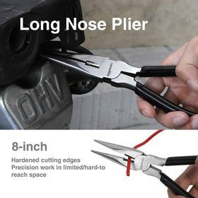 Amazon Basics induction-hardened cutting edges deliver lasting performance.
