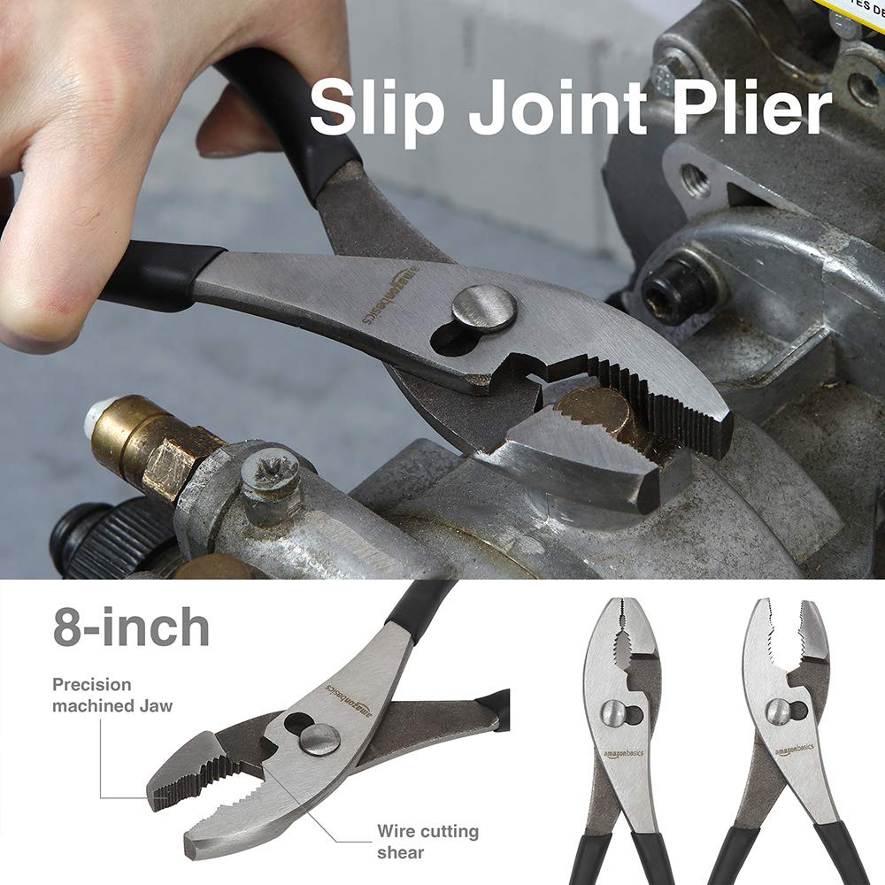 Amazon Basics non-slip handles offer secure grip and comfortable extended use.