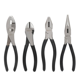 Amazon Basics slip-joint pliers 8-inch for versatile gripping and assembly tasks.