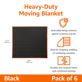Amazon Basics moving blanket, heavy-duty reinforced stitching for lasting strength
